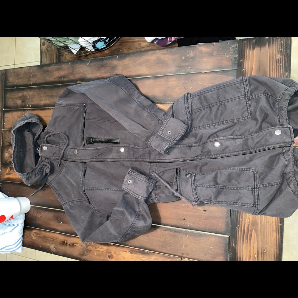 Gray army coat
